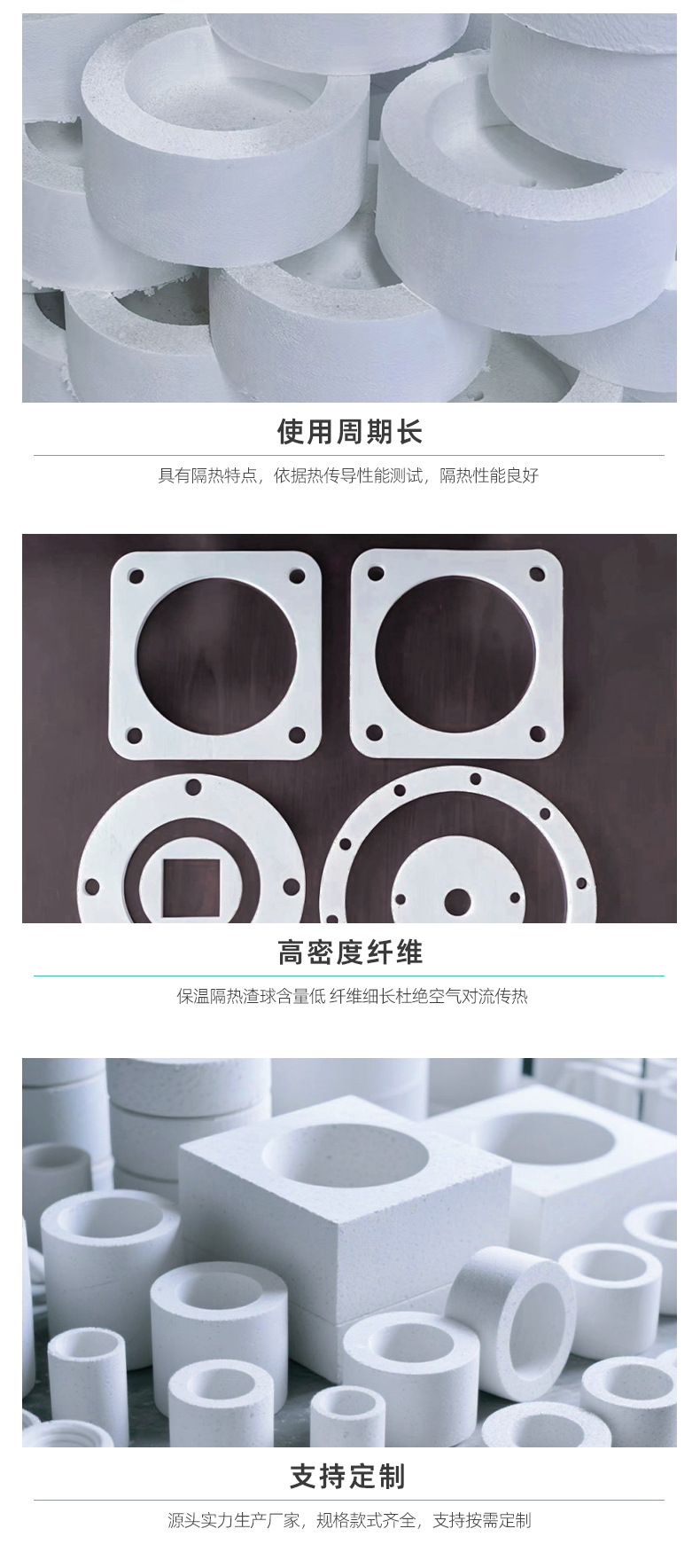 Ceramic fiber custom part
